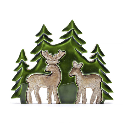 Lost in the Forrest -  Two Dear in the Forrest 3D Wooden Decoration - 18x23cm - Image lost-in-the-forrest---two-dear-in-the-forrest-3d-wooden-decoration--18x23cm-lif-03