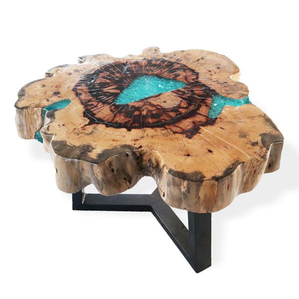 Tamarind and Resin Coffee Table - Aqua - Image tamarind-and-resin-coffee-table--aqua-rwa-01