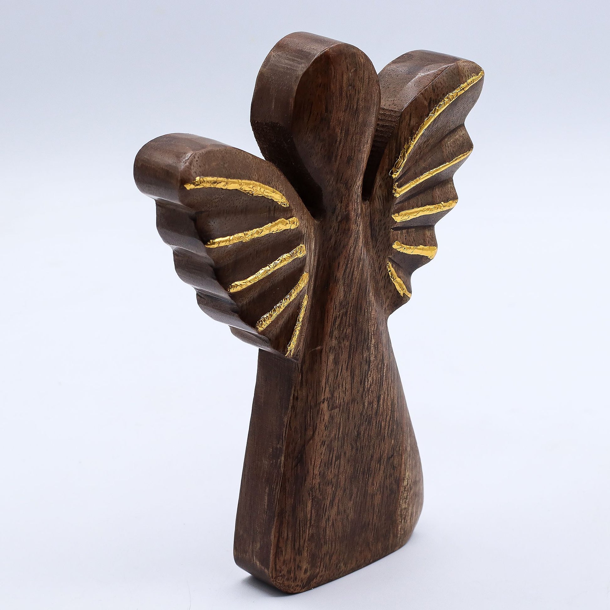 Large Mango Wood Angel - Gold Decor - Image large-mango-wood-angel--gold-decor-wang-03
