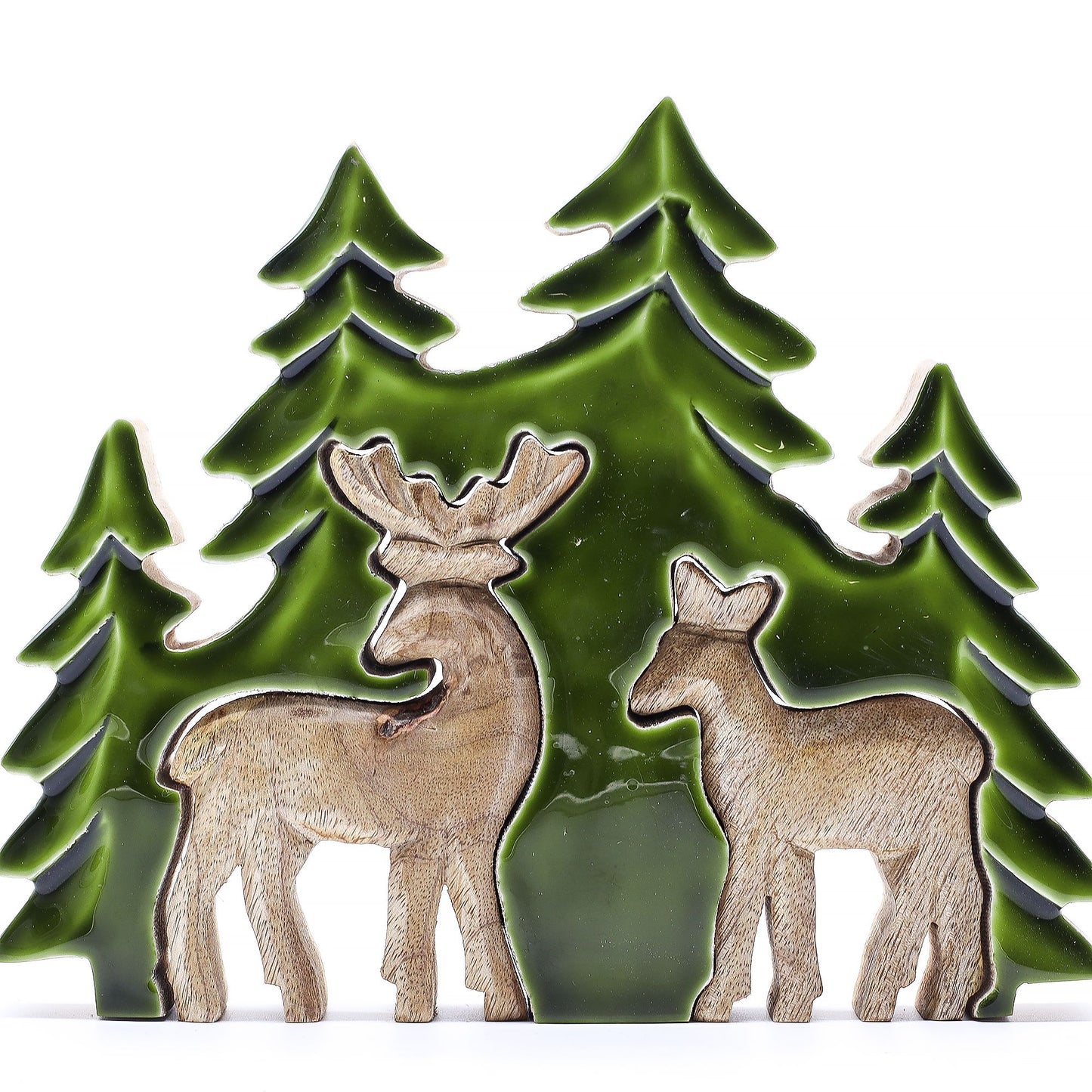 Lost in the Forrest -  Two Dear in the Forrest 3D Wooden Decoration - 18x23cm - Image lost-in-the-forrest---two-dear-in-the-forrest-3d-wooden-decoration--18x23cm-lif-03