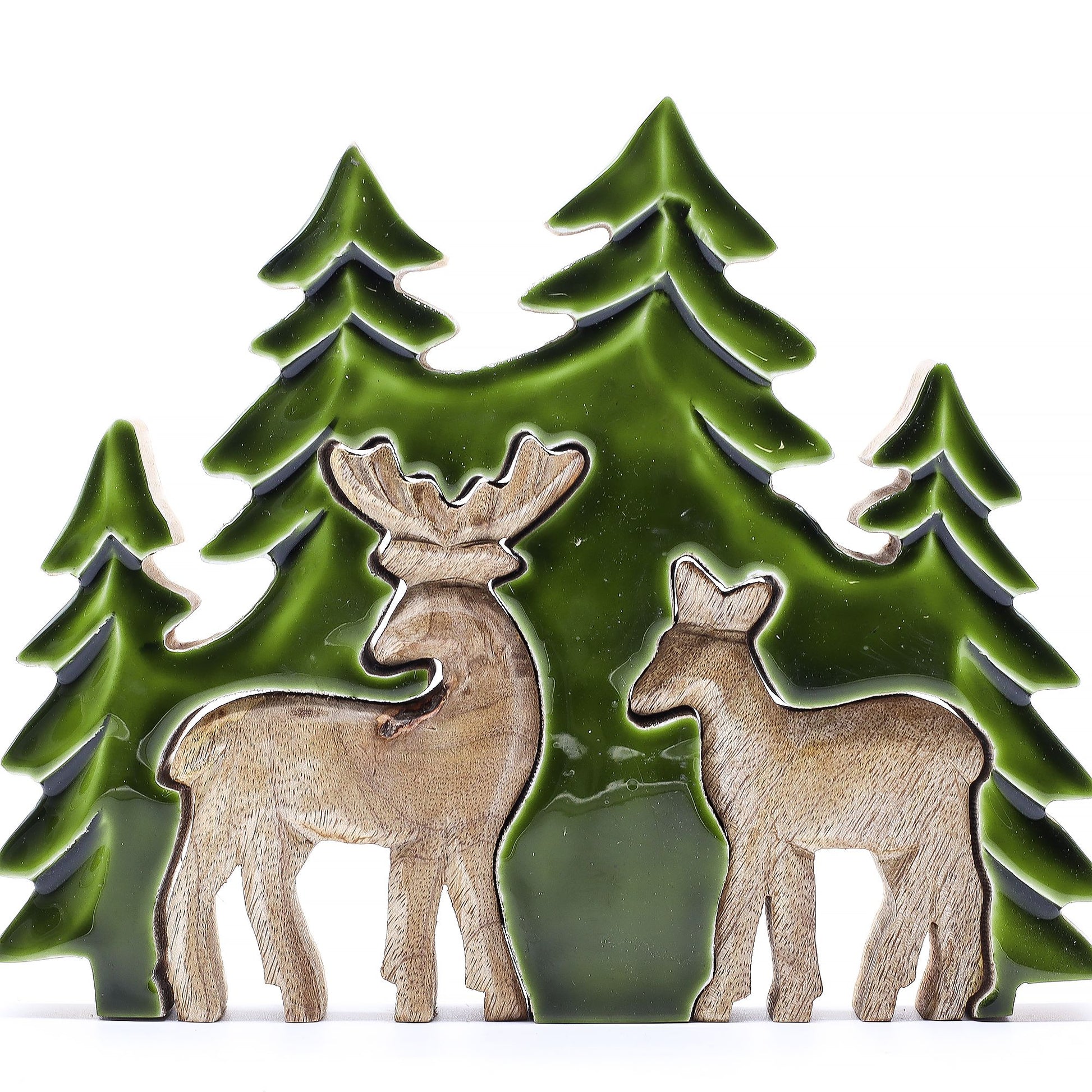 Lost in the Forrest -  Two Dear in the Forrest 3D Wooden Decoration - 18x23cm - Image lost-in-the-forrest---two-dear-in-the-forrest-3d-wooden-decoration--18x23cm-lif-03