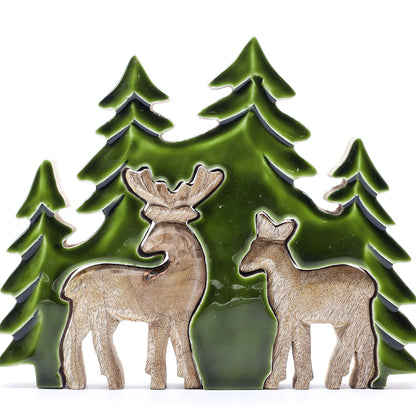 Lost in the Forrest -  Two Dear in the Forrest 3D Wooden Decoration - 18x23cm - Image lost-in-the-forrest---two-dear-in-the-forrest-3d-wooden-decoration--18x23cm-lif-03
