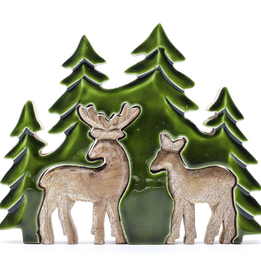 Lost in the Forrest -  Two Dear in the Forrest 3D Wooden Decoration - 18x23cm - Image lost-in-the-forrest---two-dear-in-the-forrest-3d-wooden-decoration--18x23cm-lif-03