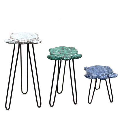 Set of 3 Albasia Wood Plant Stands - Turtles - Image set-of-3-albasia-wood-plant-stands--turtles-pss-04