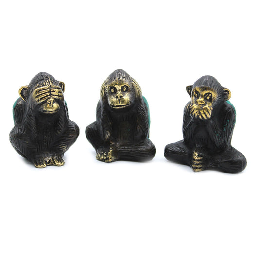 Set of 3 - See No Evil etc - Monkeys - Image set-of-3--see-no-evil-etc--monkeys-bff-12
