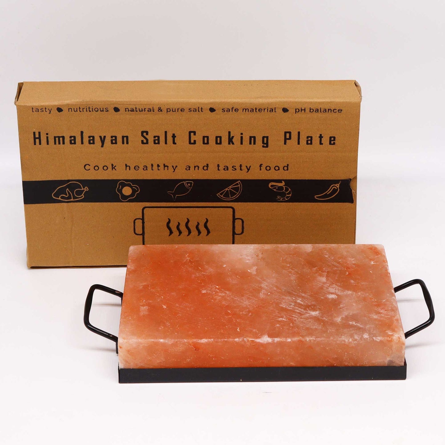 Himalayan Salt BBQ Cooking plate - 30x20x5cm - Image himalayan-salt-bbq-cooking-plate--30x20x5cm-csalt-01