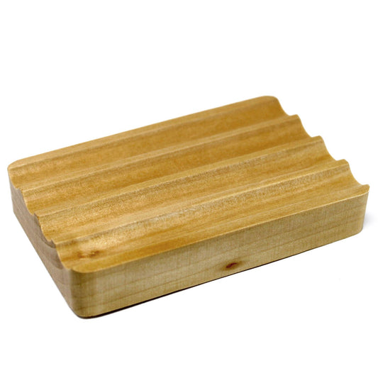 Hemu Wood Soap Dish - Corrugated - Image hemu-wood-soap-dish--corrugated-wsoapd-11