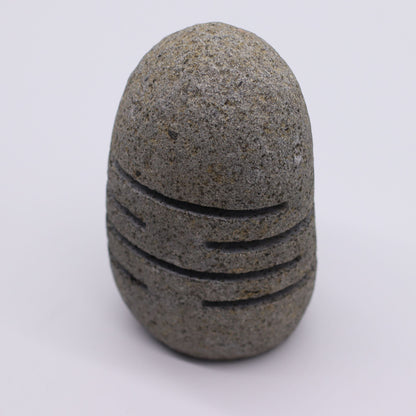 Natural Riverstone Candle Holder - Standing Stone Cut - Image natural-riverstone-candle-holder--standing-stone-cut-rsch-03