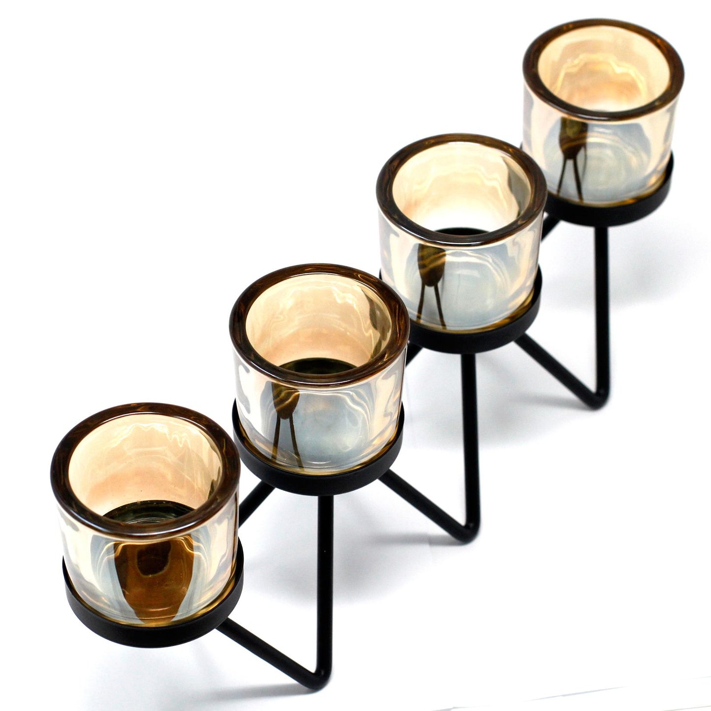 Centrepiece Iron Votive Candle Holder - 4 Cup Zig Zag - Image centrepiece-iron-votive-candle-holder--4-cup-zig-zag-civch-06