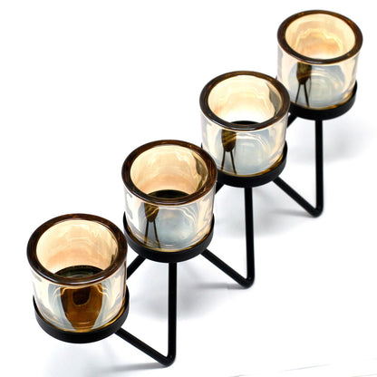 Centrepiece Iron Votive Candle Holder - 4 Cup Zig Zag - Image centrepiece-iron-votive-candle-holder--4-cup-zig-zag-civch-06