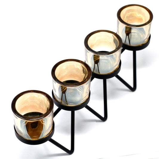 Centrepiece Iron Votive Candle Holder - 4 Cup Zig Zag - Image centrepiece-iron-votive-candle-holder--4-cup-zig-zag-civch-06