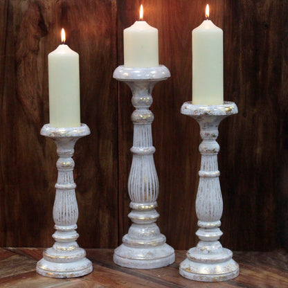 Large Candle Stand - White Gold - Image large-candle-stand--white-gold-vinstics-01