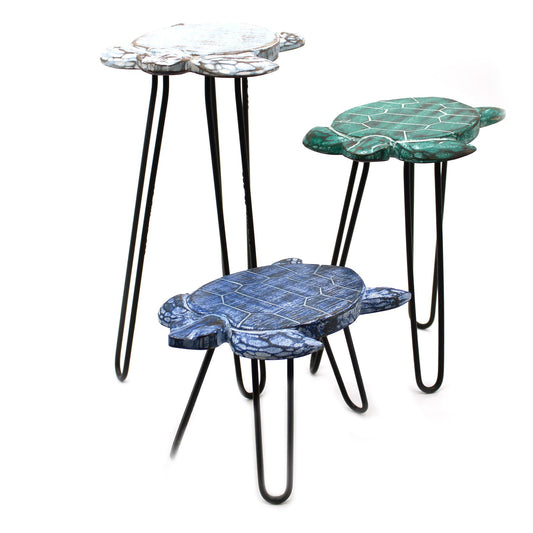 Set of 3 Albasia Wood Plant Stands - Turtles - Image set-of-3-albasia-wood-plant-stands--turtles-pss-04