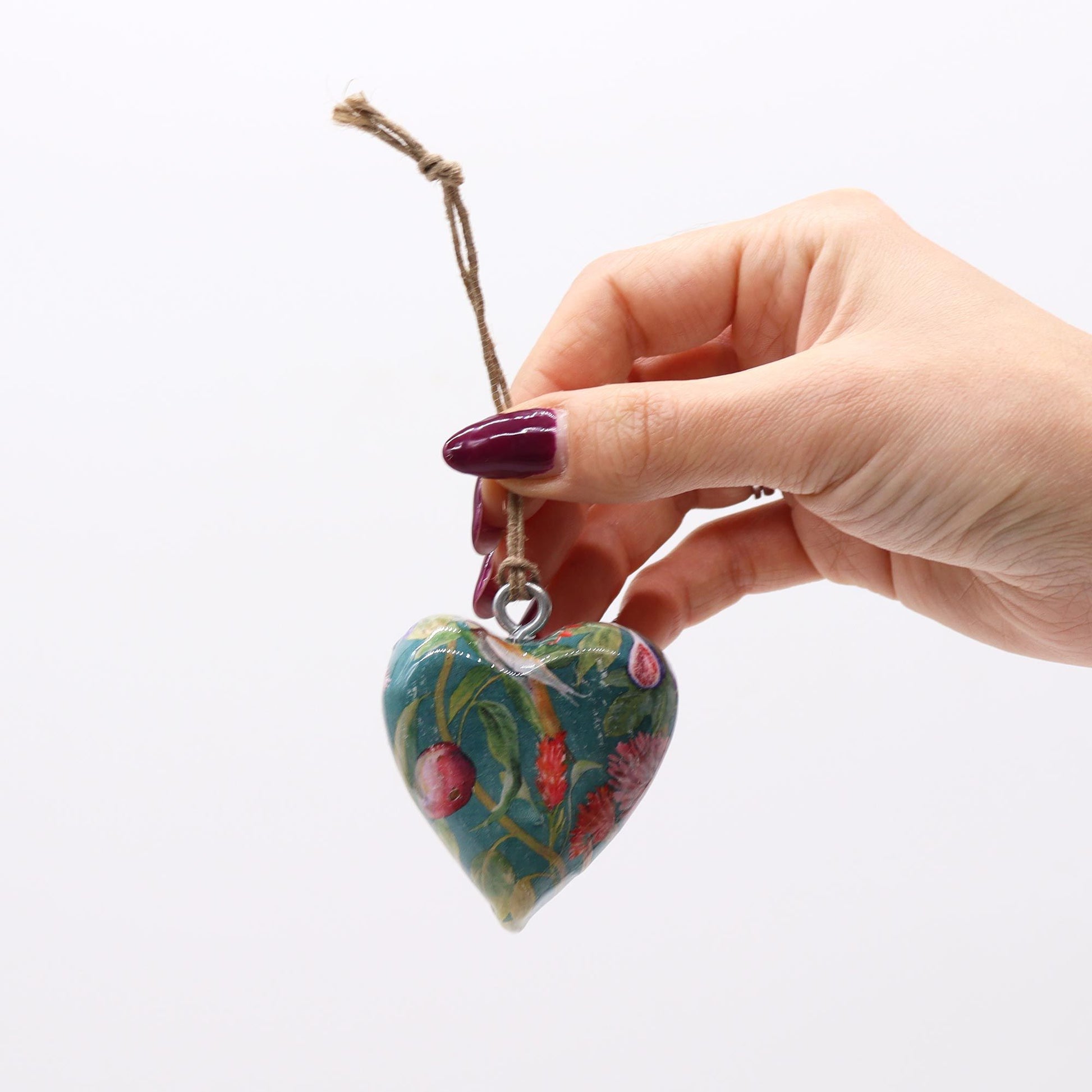 Lrg Decor Wood Heart -  Bird & Floral - Image lrg-decor-wood-heart---bird--floral-weh-10