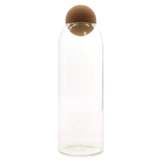 Cottage Cork-Ball Glass Jar - Clear - 25cm - Image cottage-corkball-glass-jar--clear--25cm-cgj-15