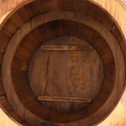 Beer Barrel Table – Natural Wood 60 x 48.5 cm - Image beer-barrel-table--natural-wood-60-x-485-cm-bts-01