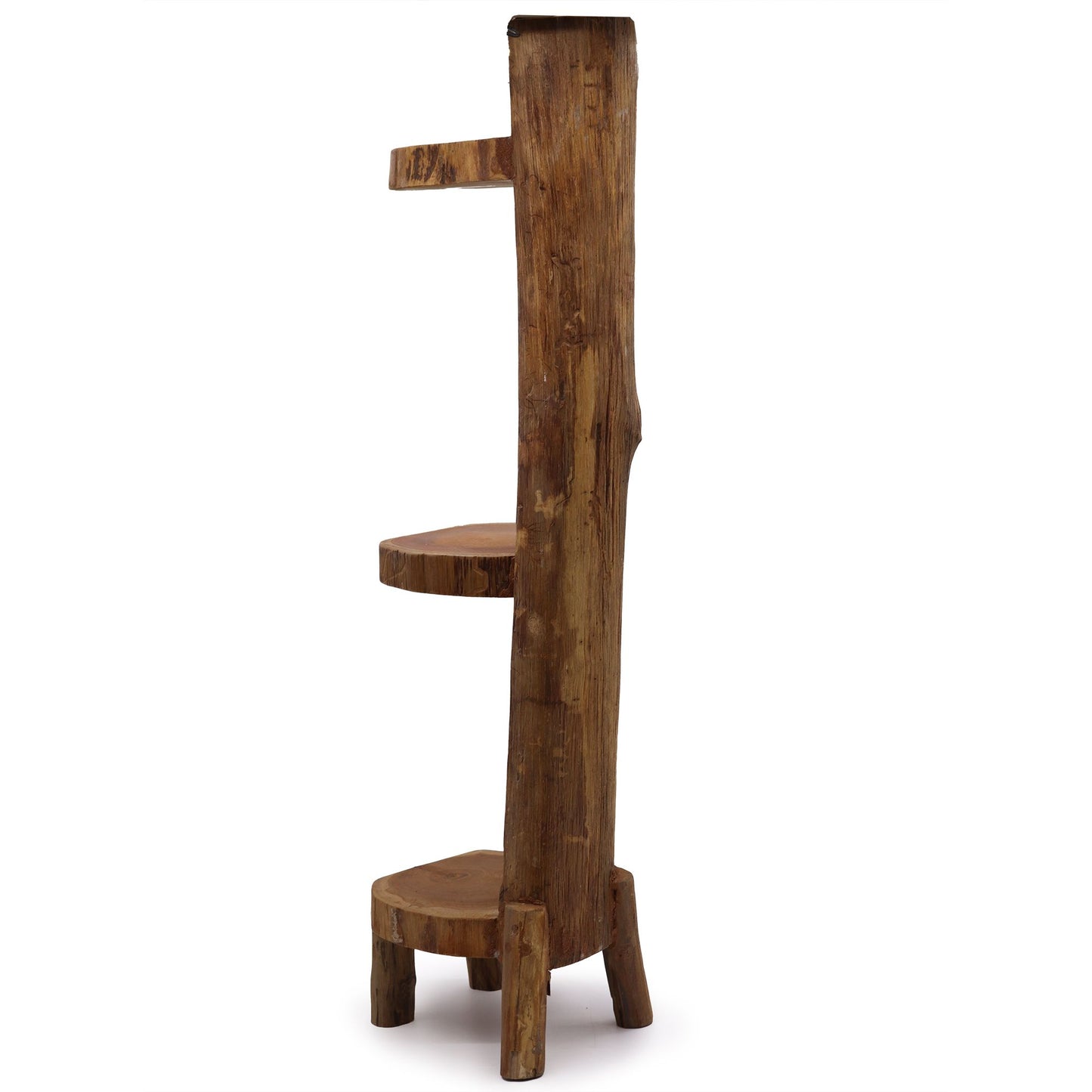 Natural Teak Log Shelve Display 3 Shelves  100cm high - Image natural-teak-log-shelve-display-3-shelves--100cm-high-tds-05