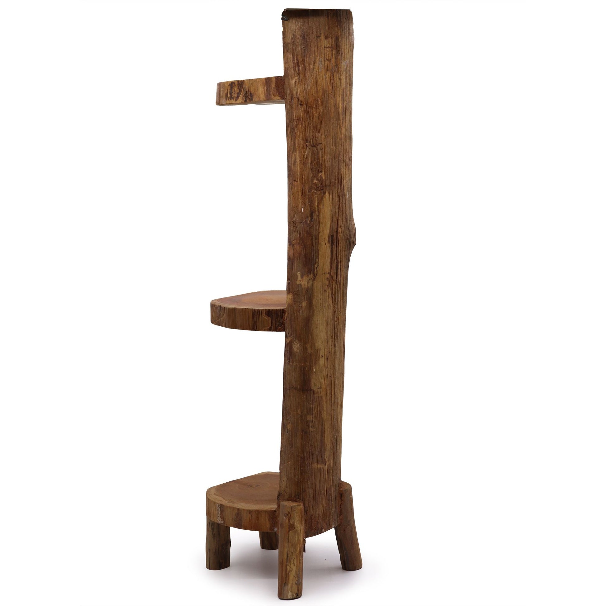 Natural Teak Log Shelve Display 3 Shelves  100cm high - Image natural-teak-log-shelve-display-3-shelves--100cm-high-tds-05