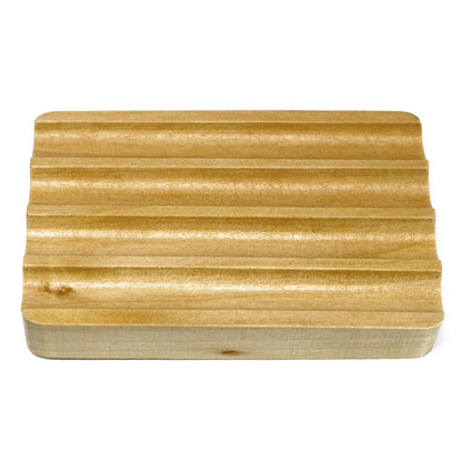 Hemu Wood Soap Dish - Corrugated - Image hemu-wood-soap-dish--corrugated-wsoapd-11