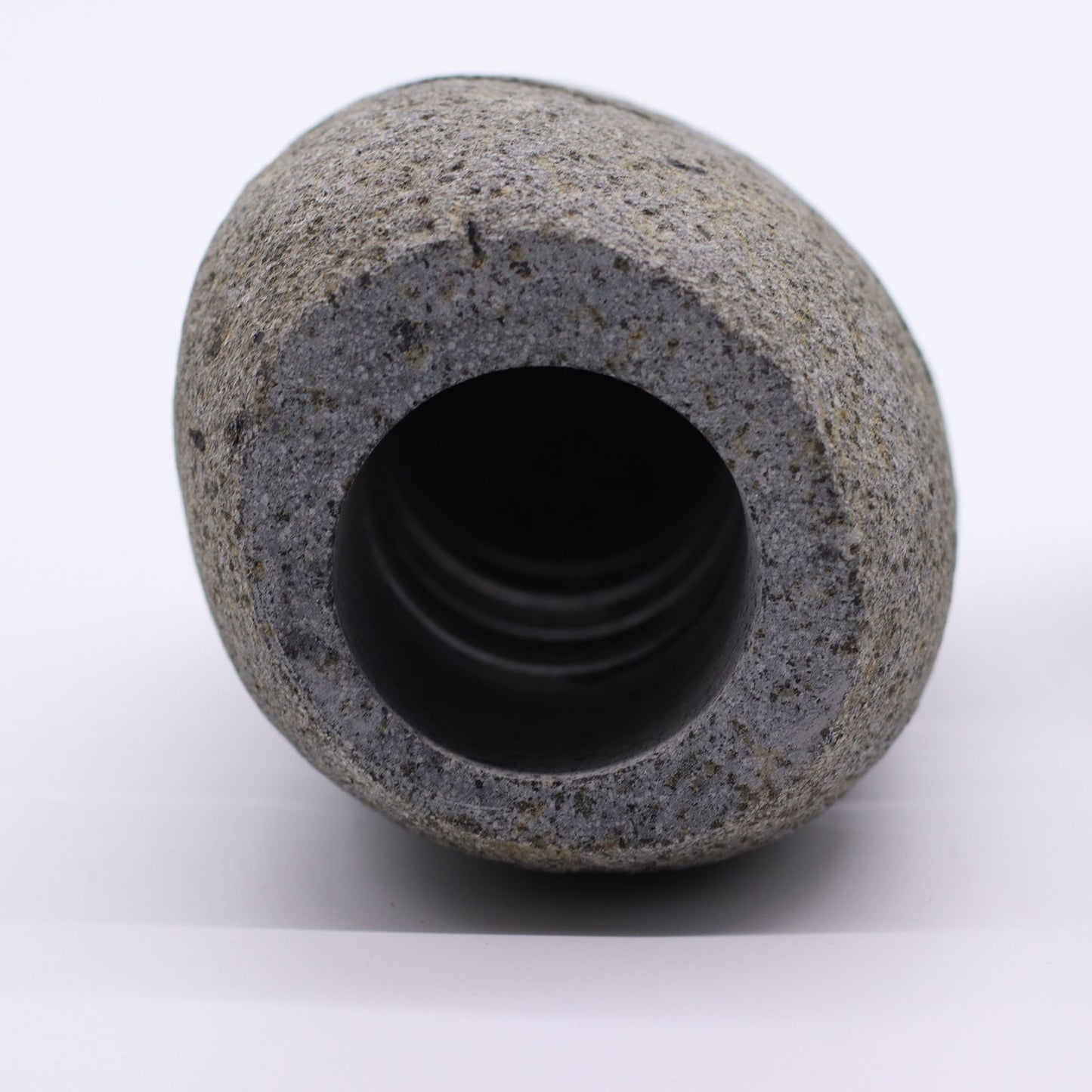 Natural Riverstone Candle Holder - Standing Stone Cut - Image natural-riverstone-candle-holder--standing-stone-cut-rsch-03