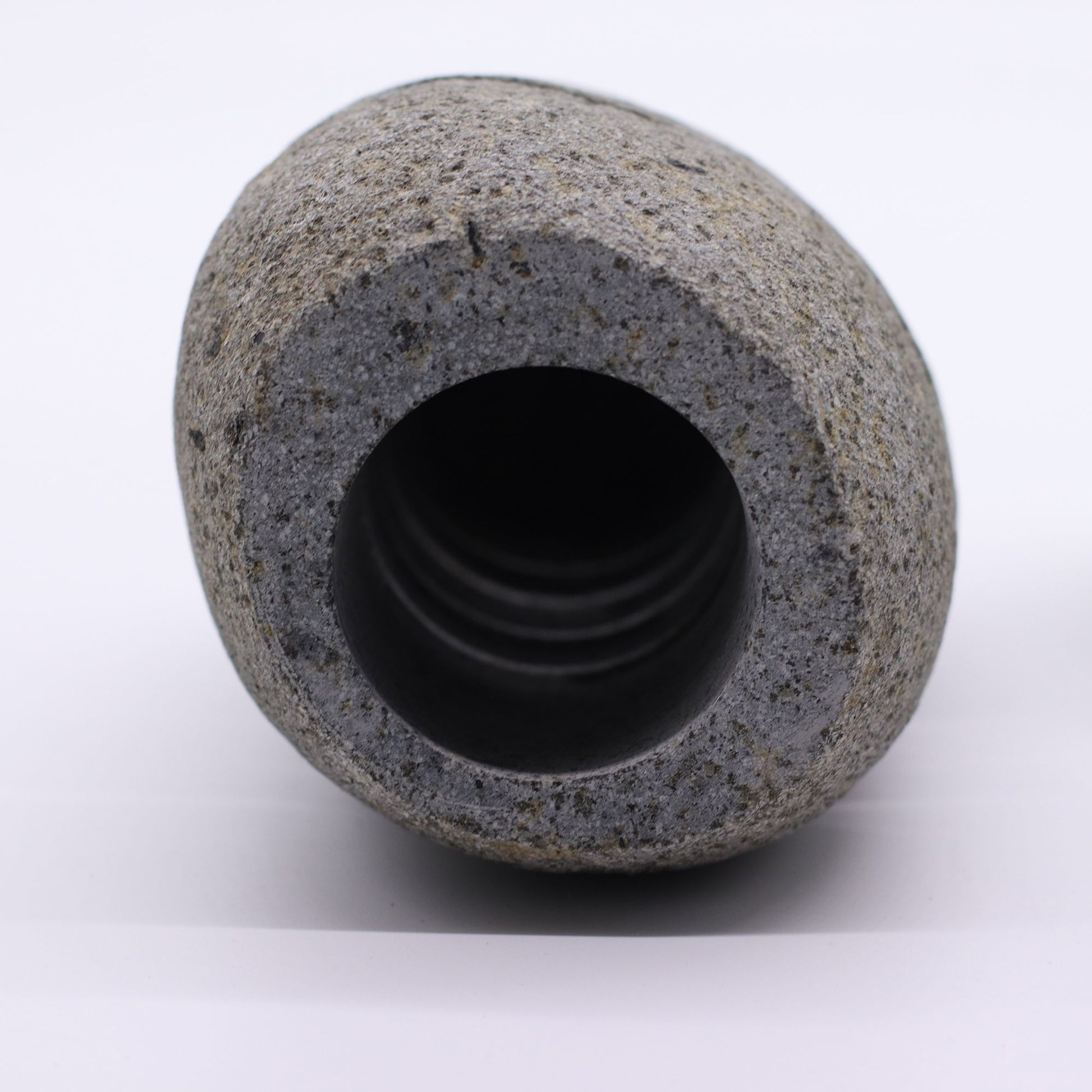 Natural Riverstone Candle Holder - Standing Stone Cut - Image natural-riverstone-candle-holder--standing-stone-cut-rsch-03