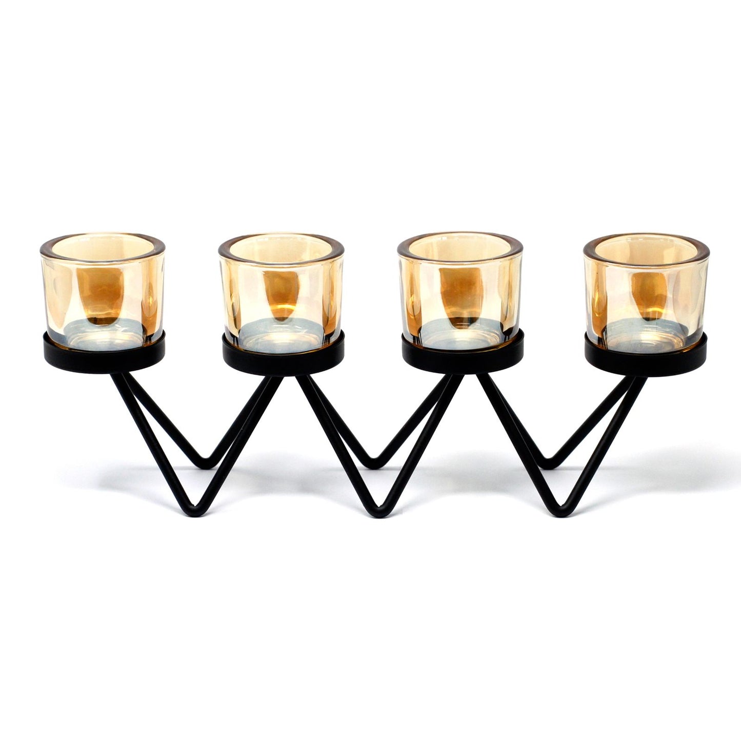 Centrepiece Iron Votive Candle Holder - 4 Cup Zig Zag - Image centrepiece-iron-votive-candle-holder--4-cup-zig-zag-civch-06