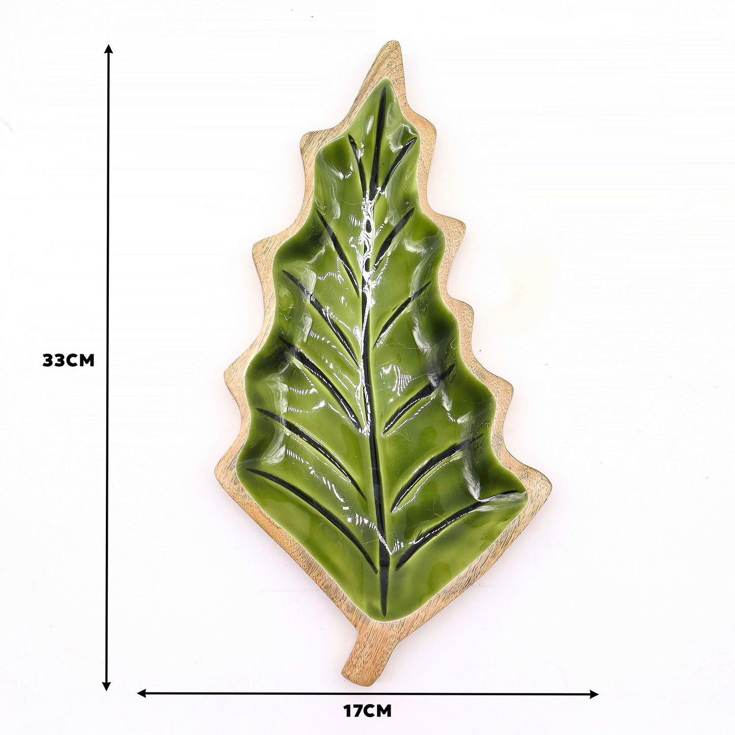 Lost in the Forrest -  Enamel Leaf Wooden Bowl - 33x17cm - Image lost-in-the-forrest---enamel-leaf-wooden-bowl--33x17cm-lif-08