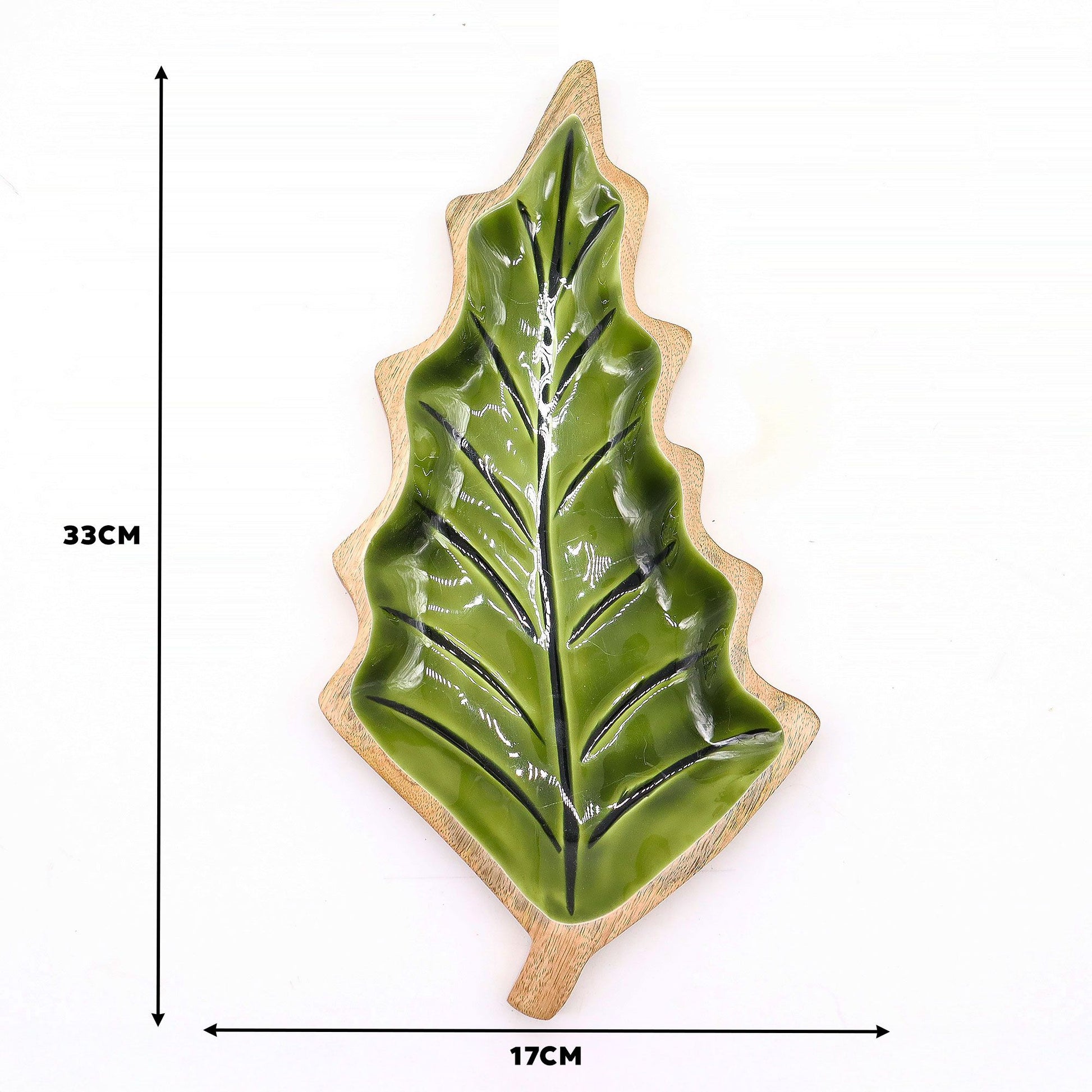 Lost in the Forrest -  Enamel Leaf Wooden Bowl - 33x17cm - Image lost-in-the-forrest---enamel-leaf-wooden-bowl--33x17cm-lif-08