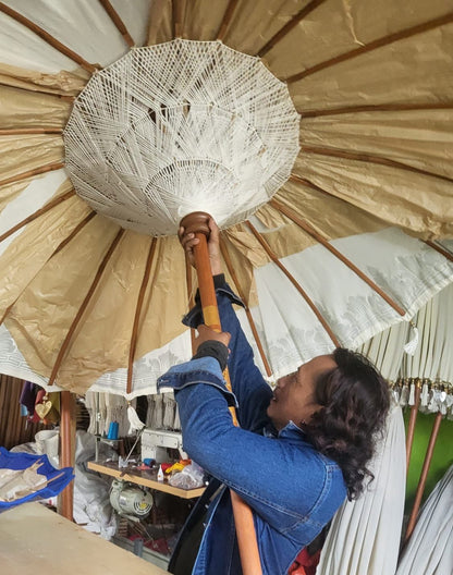 Bali Patio Parasol - Cotton - Turquoise Decor - 2m - Image bali-patio-parasol--cotton--turquoise-decor--2m-bpar-05