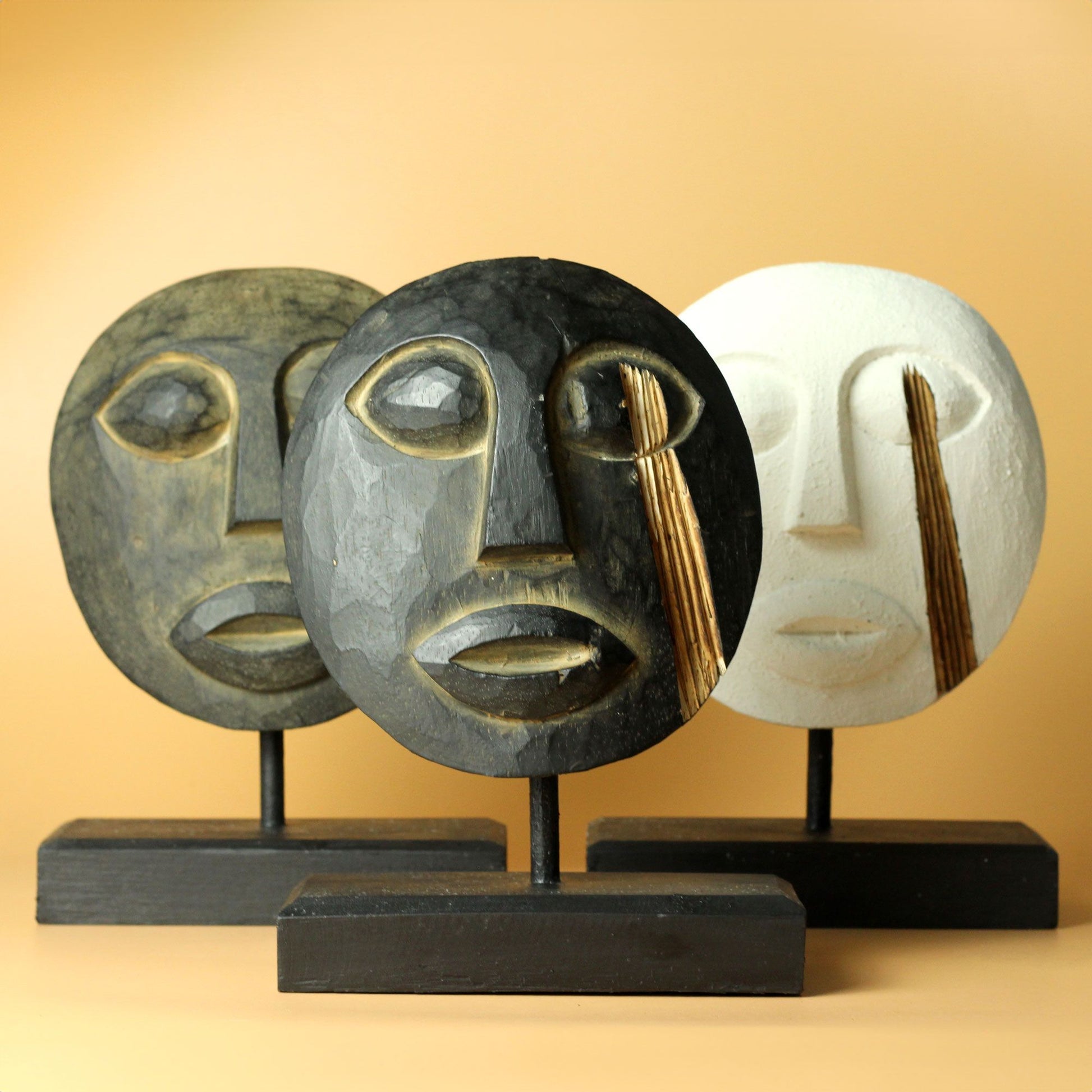 Timor Tribal Decorative Mask - Black 27x20cm - Image timor-tribal-decorative-mask--black-27x20cm-vintep-10