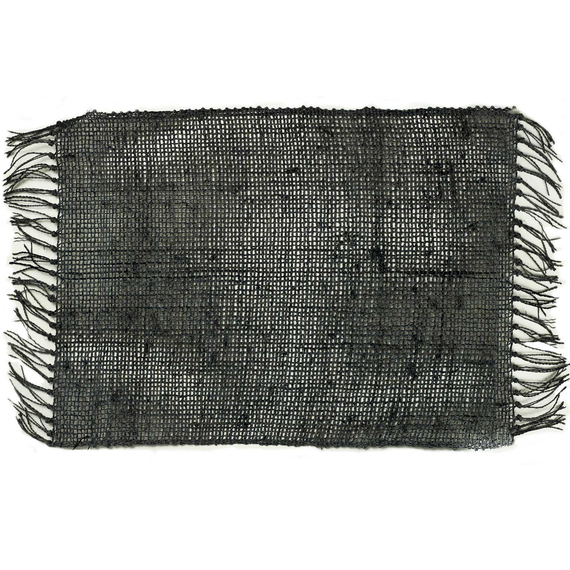 Seagrass Fringe Natural Placemat - Charcoal - Image seagrass-fringe-natural-placemat--charcoal-natpm-08