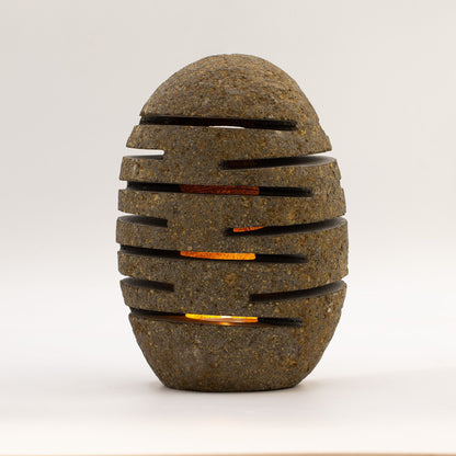 Natural Riverstone Candle Holder - Standing Stone Cut  (10x13x22cm) - Image natural-riverstone-candle-holder--standing-stone-cut--10x13x22cm-rsch-04