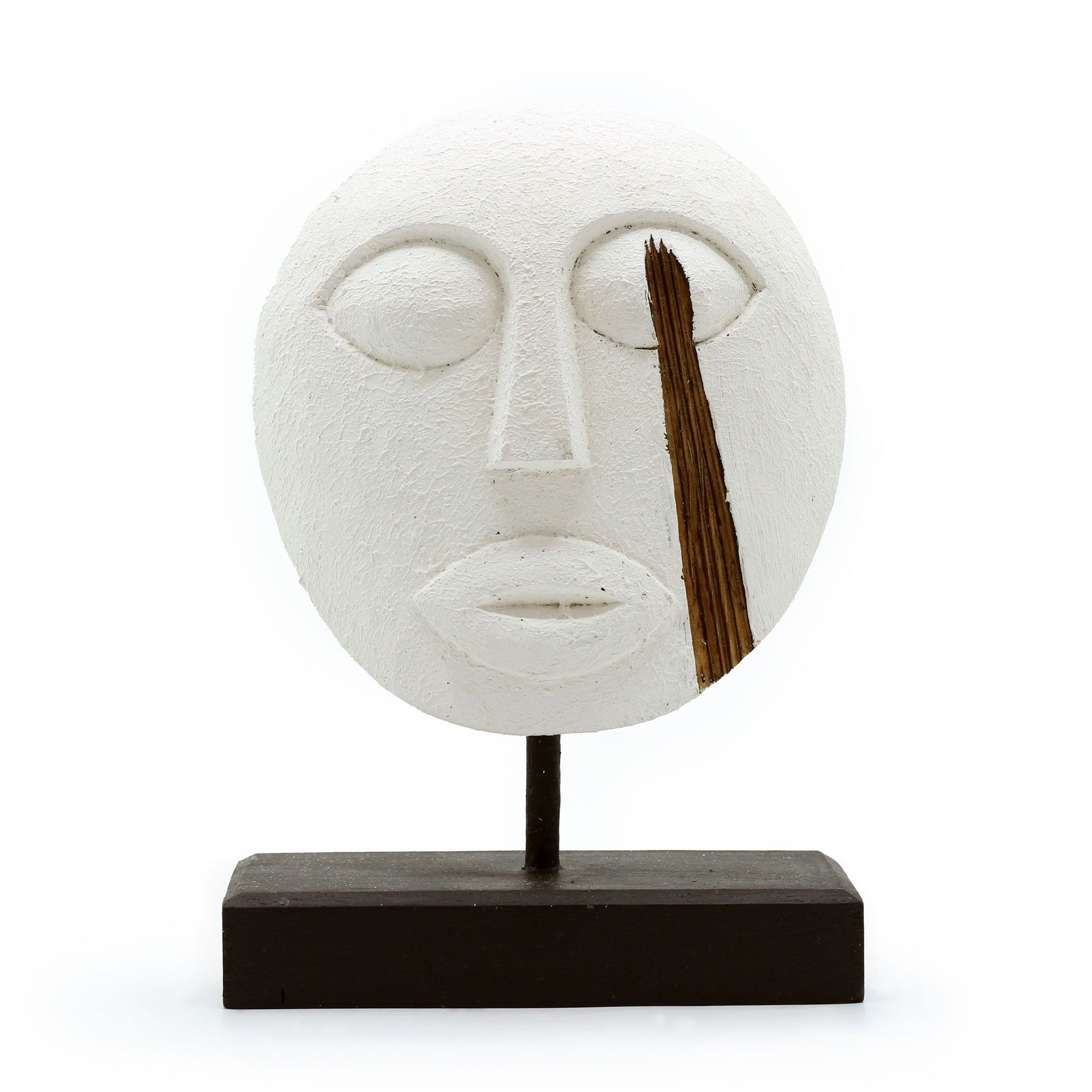 Timor Tribal Decorative Mask - White 27x20cm - Image timor-tribal-decorative-mask--white-27x20cm-vintep-11