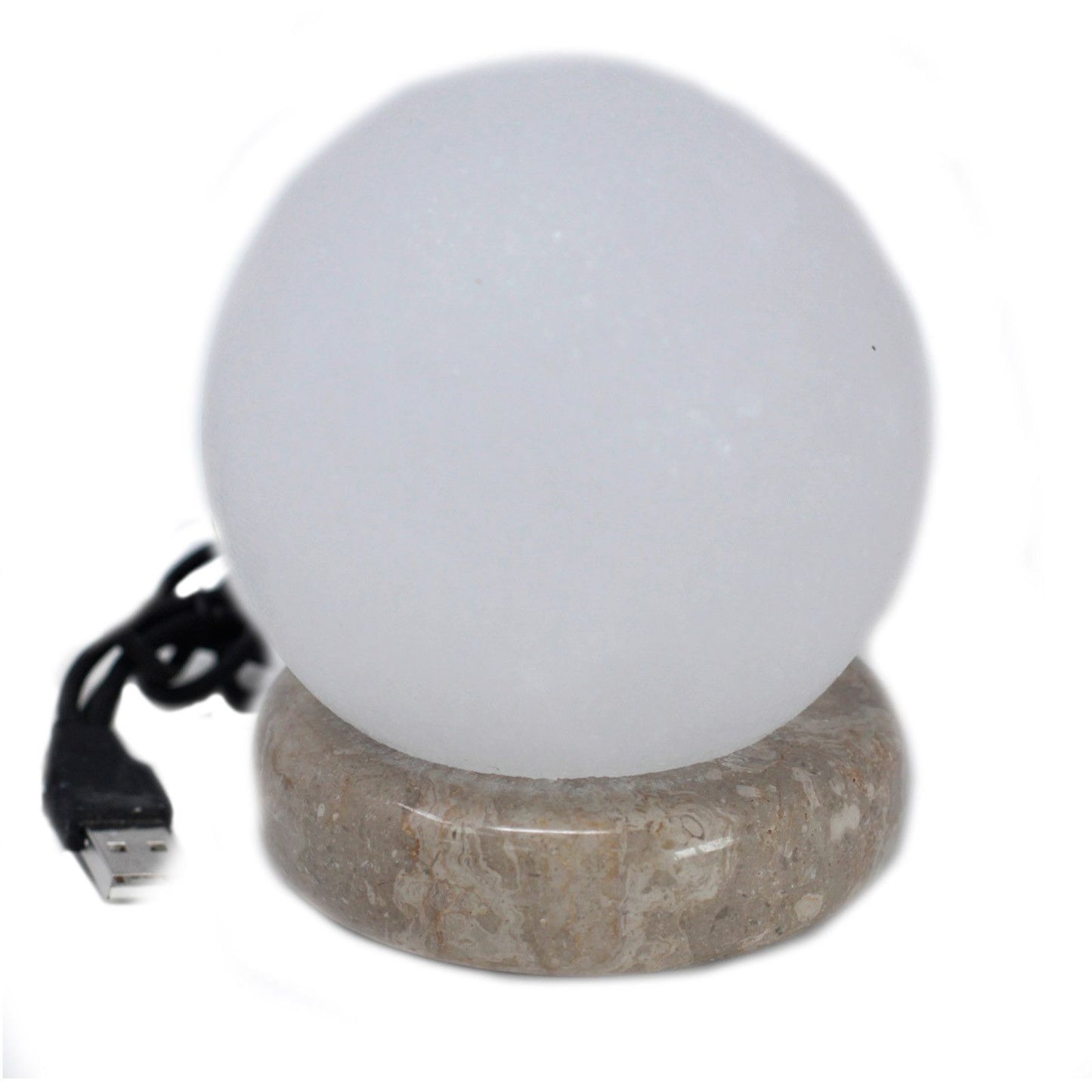 Quality USB Ball WHITE Salt Lamp - 9 cm (multi) - Image quality-usb-ball-white-salt-lamp--9-cm-multi-qsalt-66n