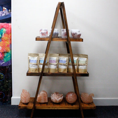 Folding Wooden A-Frame Shelf – Brown - Image folding-wooden-aframe-shelf--brown-rds-149