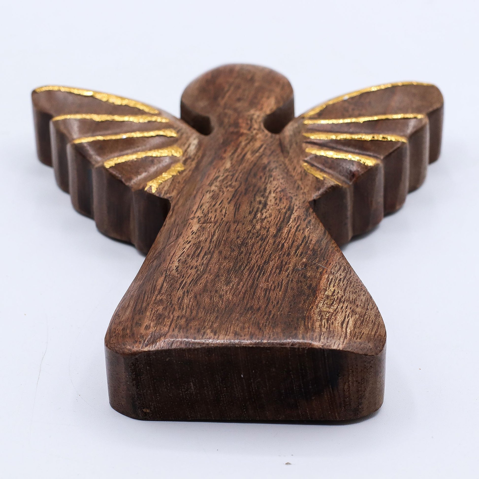 Large Mango Wood Angel - Gold Decor - Image large-mango-wood-angel--gold-decor-wang-03