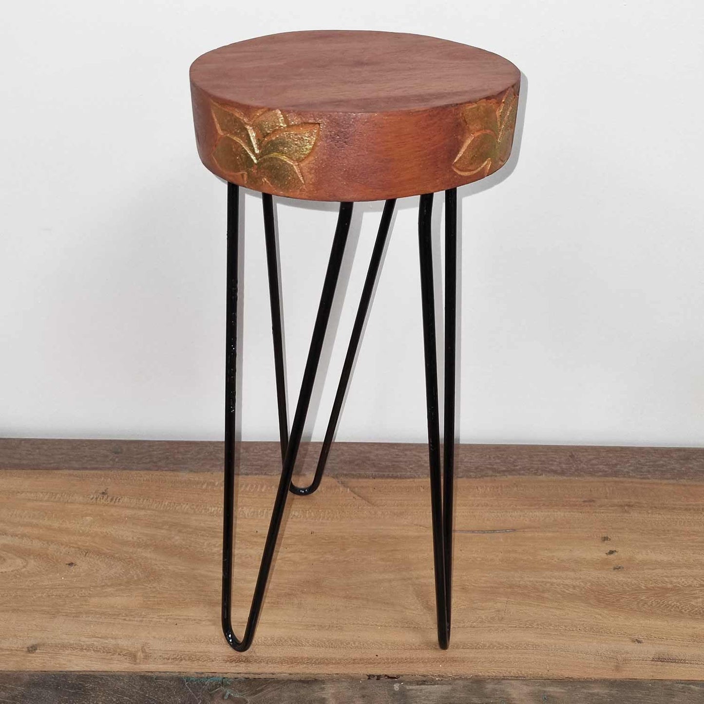 Albasia Wood Plant Stand - Terracotta & black detail - Image albasia-wood-plant-stand--terracotta--black-detail-hps-02
