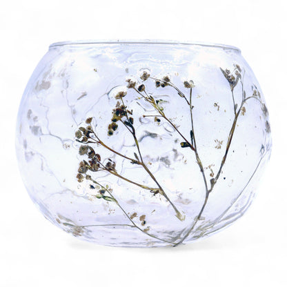 Natural Floral Glass - Bowl Candle Holder - Margarita - (8x10cm) - Image natural-floral-glass--bowl-candle-holder--margarita--8x10cm-nfg-02