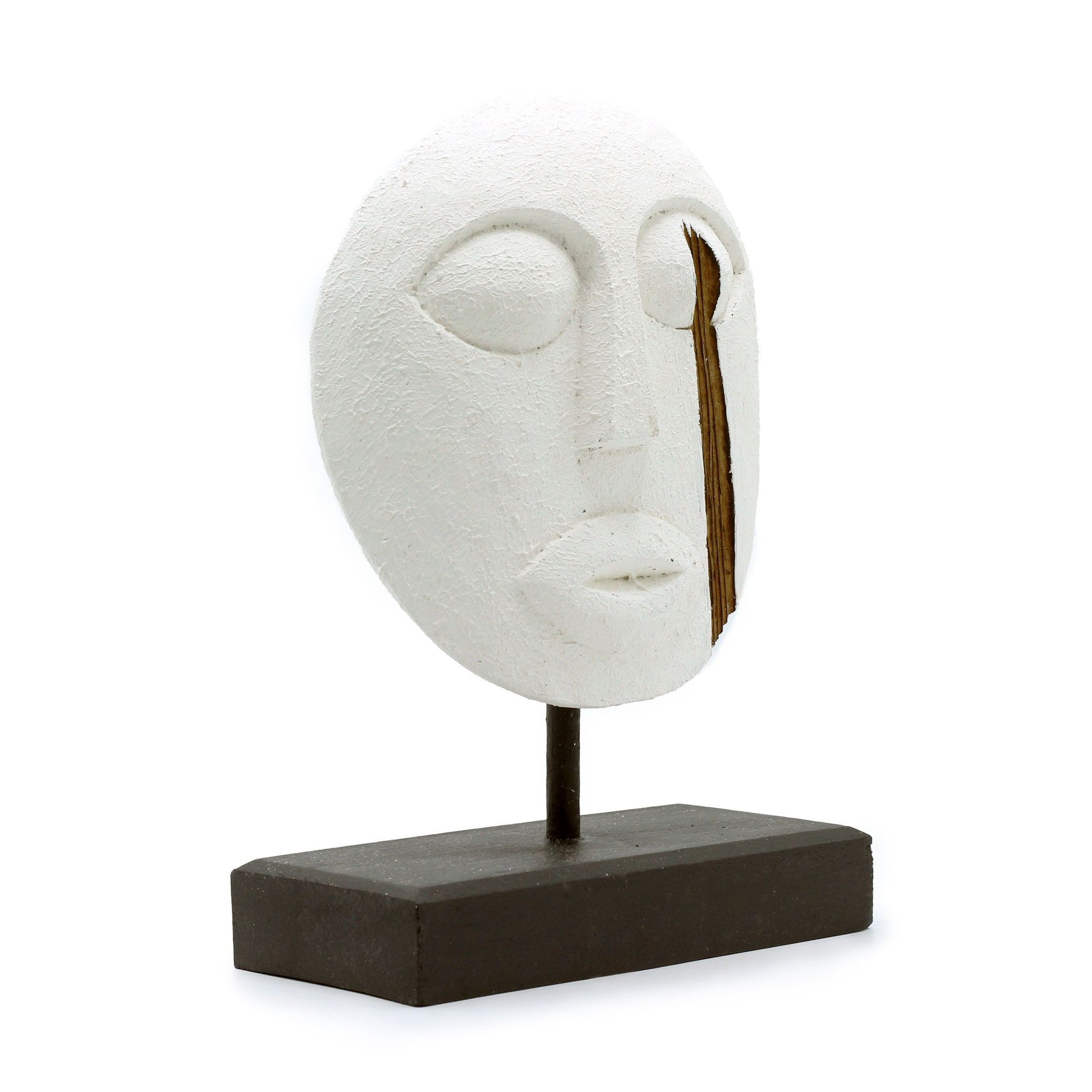 Timor Tribal Decorative Mask - White 27x20cm - Image timor-tribal-decorative-mask--white-27x20cm-vintep-11