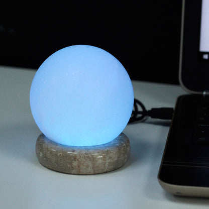 Quality USB Ball WHITE Salt Lamp - 9 cm (multi) - Image quality-usb-ball-white-salt-lamp--9-cm-multi-qsalt-66n