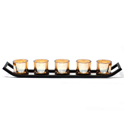Centrepiece Iron Votive Candle Holder - 5 Cup Ledge - Image centrepiece-iron-votive-candle-holder--5-cup-ledge-civch-07
