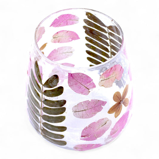 Natural Floral Glass - Vase Candle Holder - Primavera  - (12x11cm) - Image natural-floral-glass--vase-candle-holder--primavera---12x11cm-nfg-06