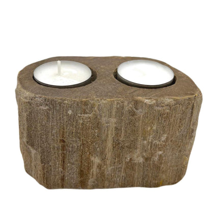 Petrified Wood Candle Holder - Double - Image petrified-wood-candle-holder--double-petw-03