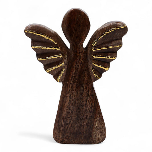 Large Mango Wood Angel - Gold Decor - Image large-mango-wood-angel--gold-decor-wang-03
