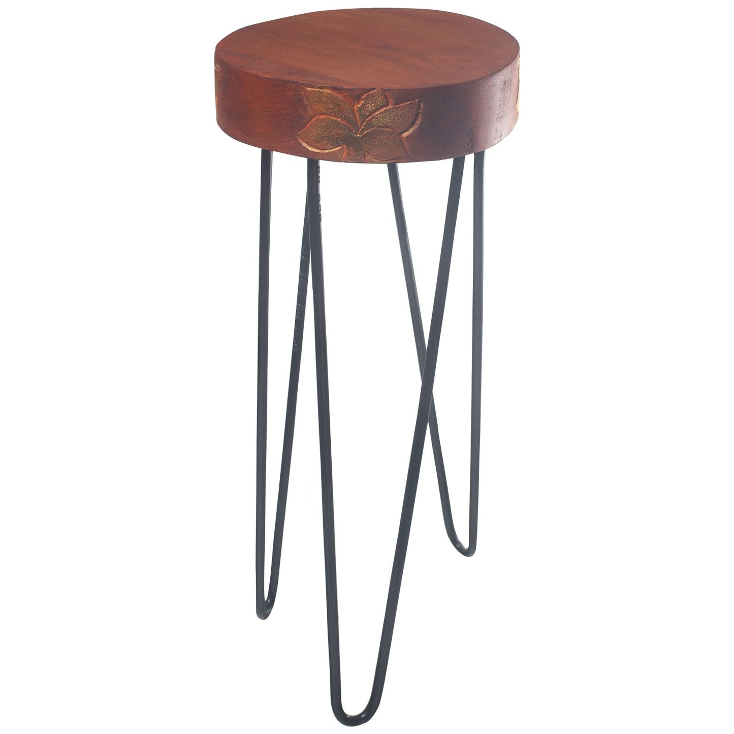 Albasia Wood Plant Stand - Terracotta & black detail - Image albasia-wood-plant-stand--terracotta--black-detail-hps-02