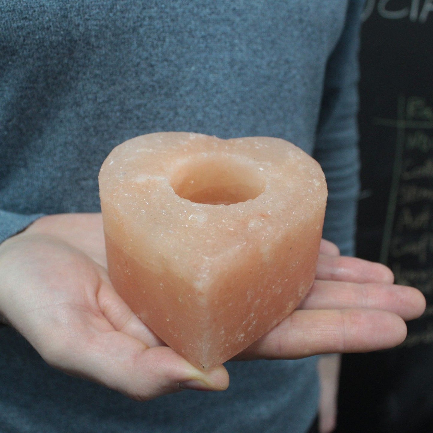 Salt Candle Holder - Med Heart - Image salt-candle-holder--med-heart-qsalt-31