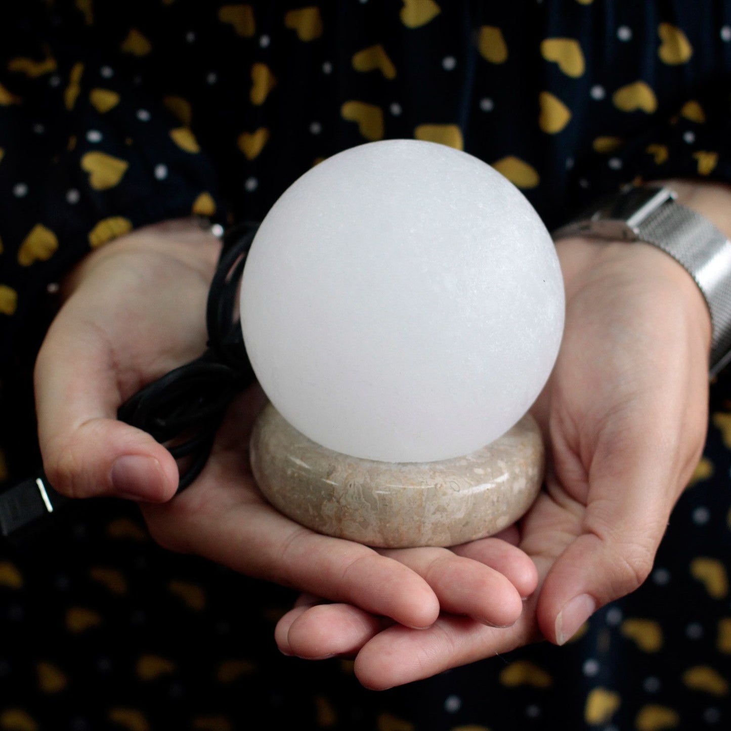 Quality USB Ball WHITE Salt Lamp - 9 cm (multi) - Image quality-usb-ball-white-salt-lamp--9-cm-multi-qsalt-66n