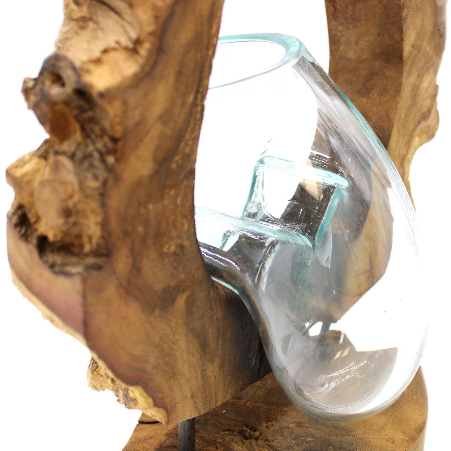 Molton Glass Hanging Art Vase on Wood - Image molton-glass-hanging-art-vase-on-wood-mgw-31