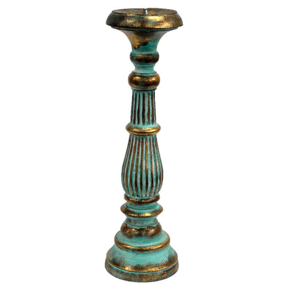 Large Candle Stand - Turquois Gold - Image large-candle-stand--turquois-gold-vinstics-04
