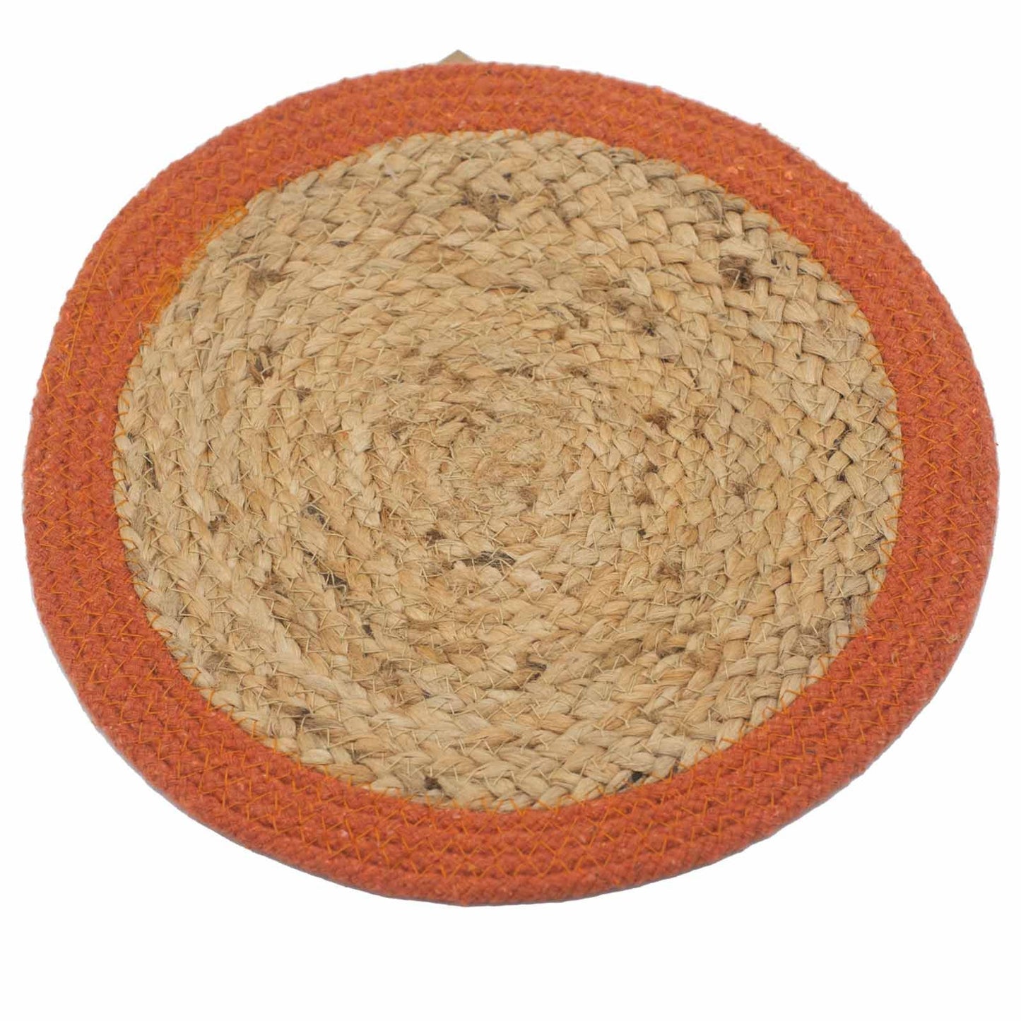 Natural Place Mat - Jute & Cotton 30cm - Clay Border - Image natural-place-mat--jute--cotton-30cm--clay-border-npmat-05